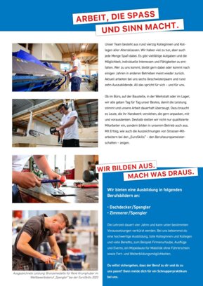 Broschüre der Strasser Dach GmbH